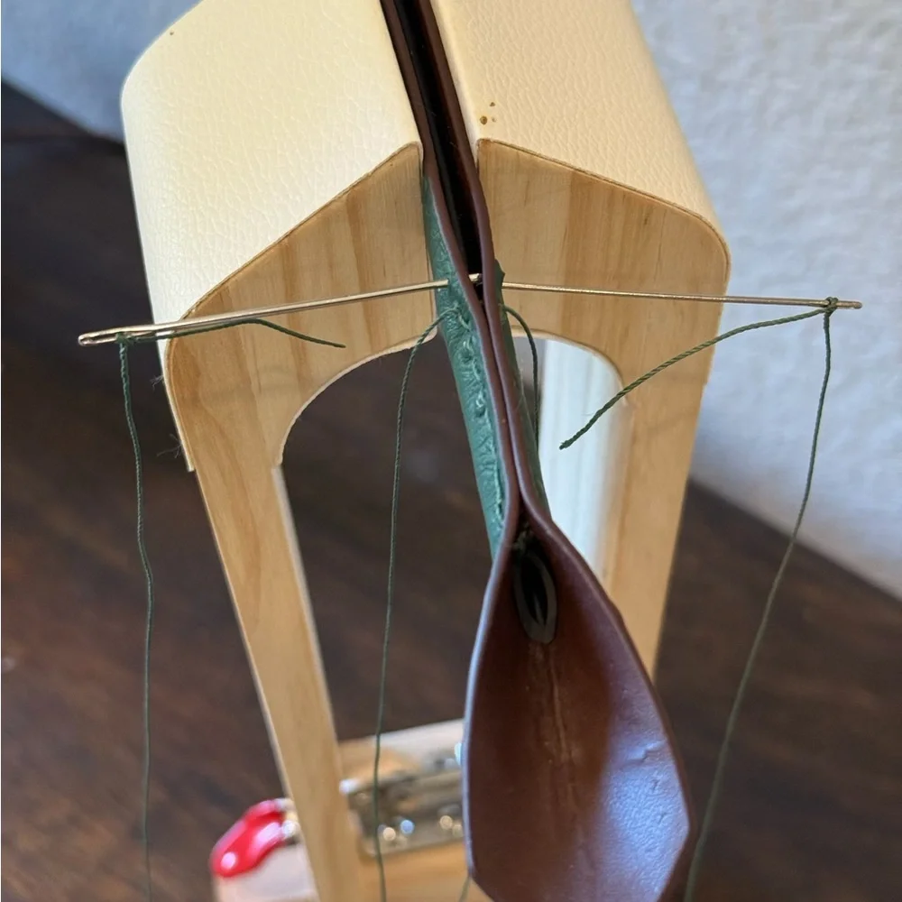 Designer inspired leather satchel bag handmade exclusive - Picture 13 of 14